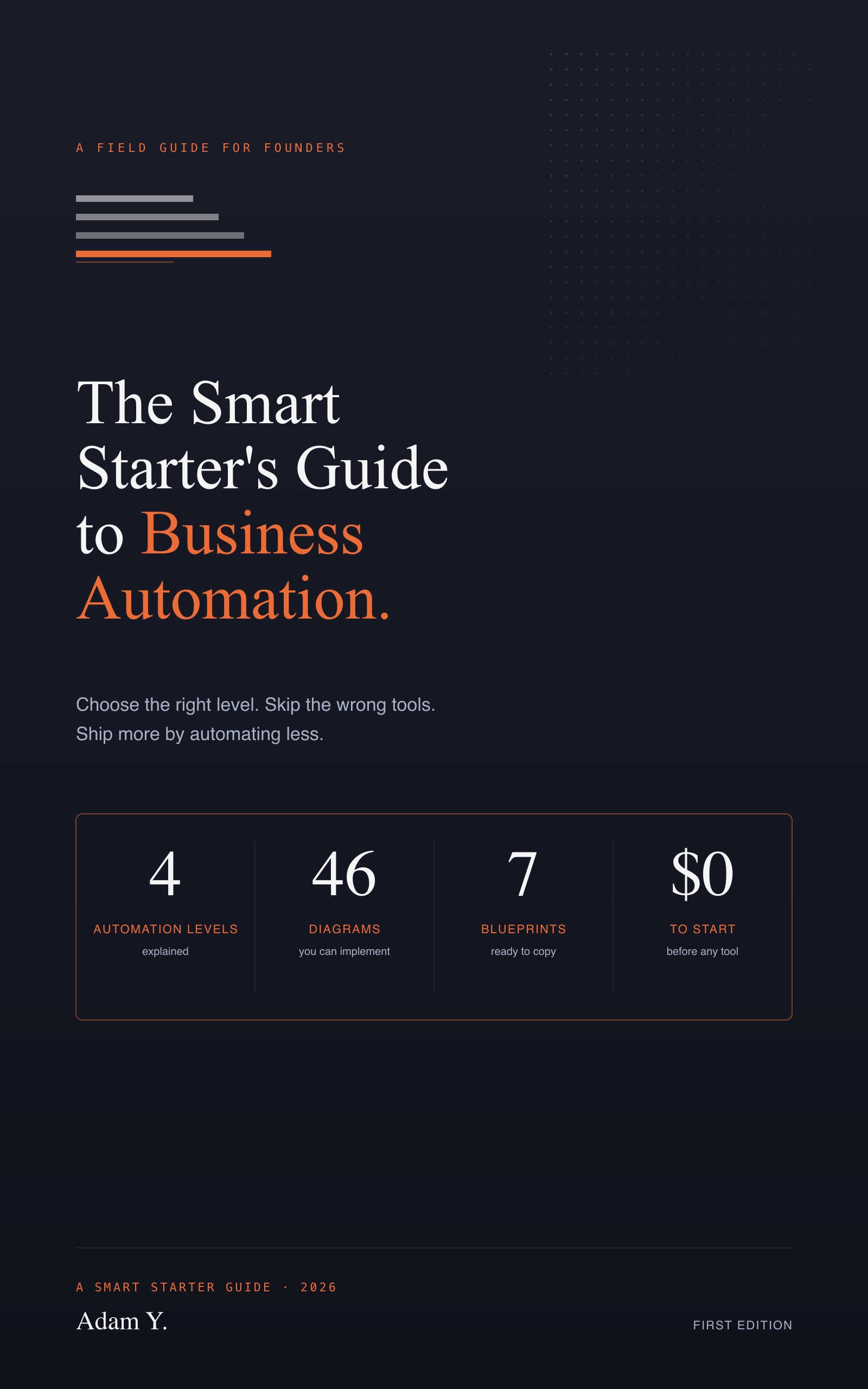 Cover of The Smart Starter's Guide to Business Automation