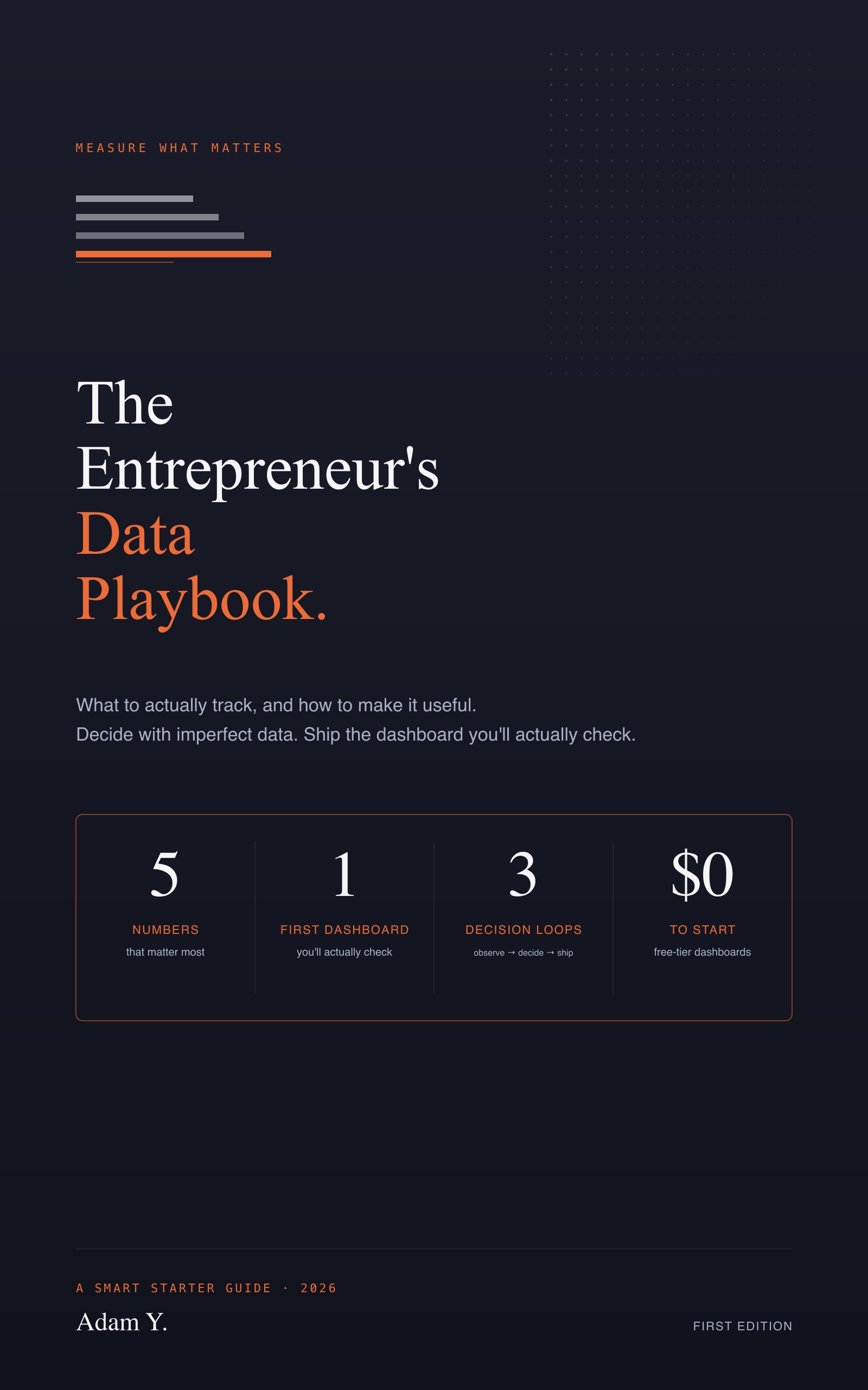 Cover of The Entrepreneur's Data Playbook